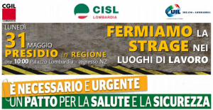 31/5/21 CGIL CISL UIL - Presidio Regione Salute Sicurezza