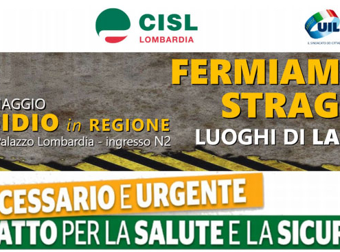 31/5/21 CGIL CISL UIL - Presidio Regione Salute Sicurezza