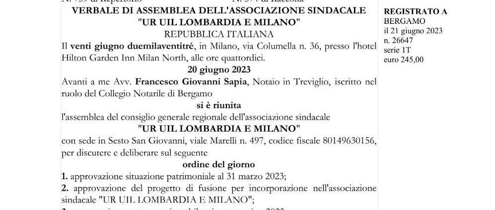 230621 - UIL Milano Lombardia - verbale di assemblea